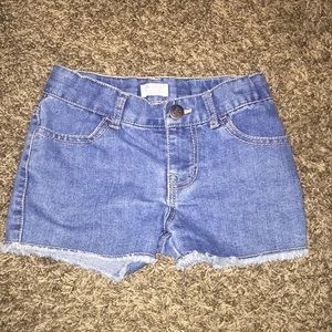 Light blue jean shorts